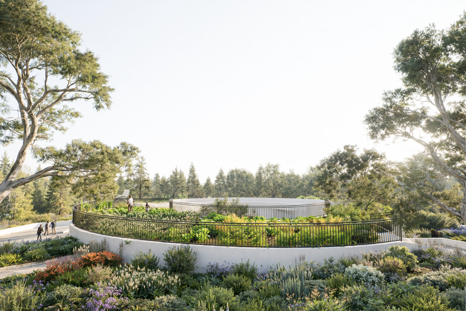 גינון על גג מבנה ציבורי